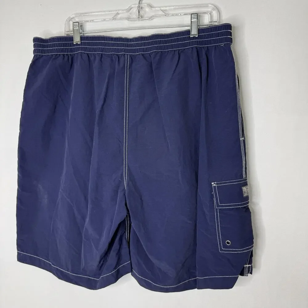 Polo Ralph Lauren Swim Trunks Mens XL Blue Cargo Board Shorts Beach Pockets 9.5